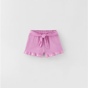 Zara Linen Blend Sash Shorts